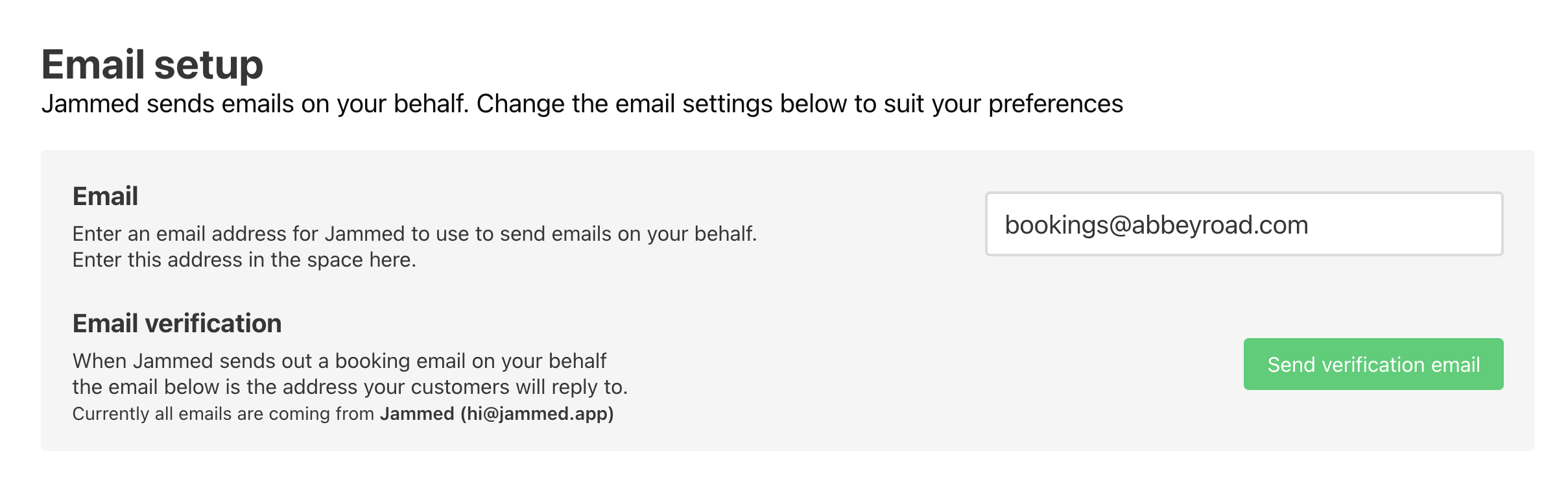 First setting a studio email 