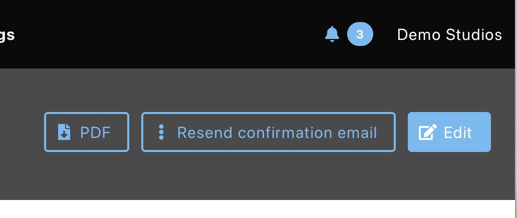 Button to resend email confirmation